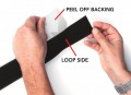 2" Wide Peel and Stick Black Loop Fastener, Per Foot 