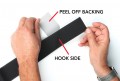 2" Wide Peel and Stick Black Hook Fastener, Per Foot 